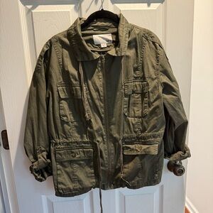 Bar III Khaki Green Utility Jacket